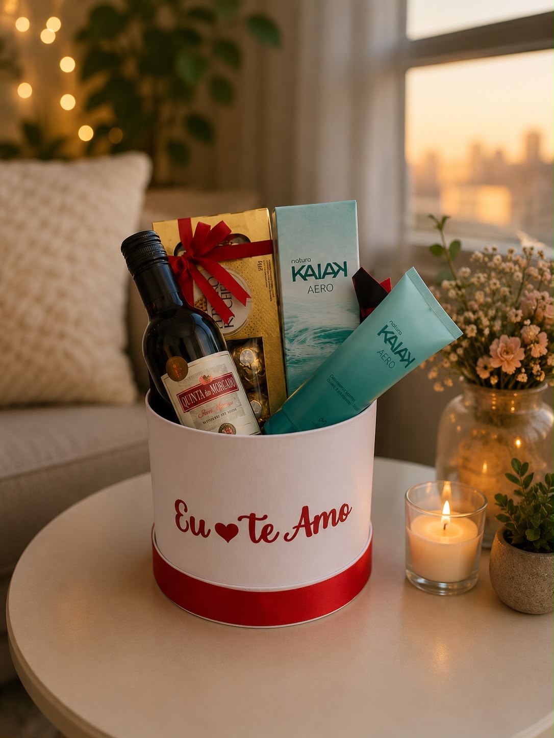 Caixa Redonda Cartonada “Eu Te Amo”